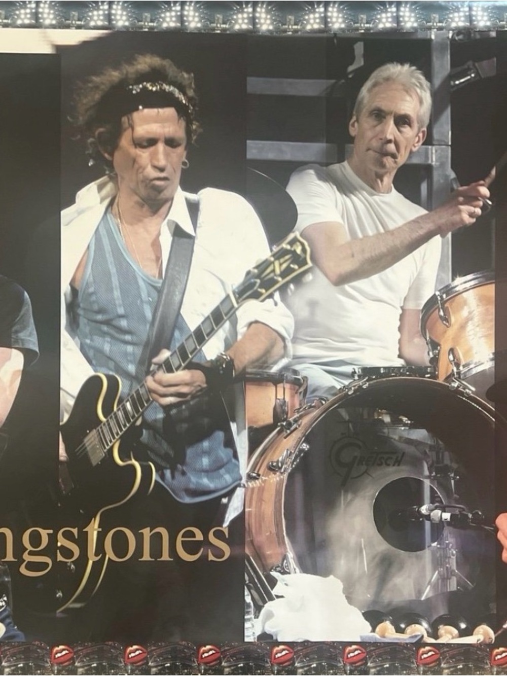 the Rolling Stones Poster with Black, White, Blue, Brown